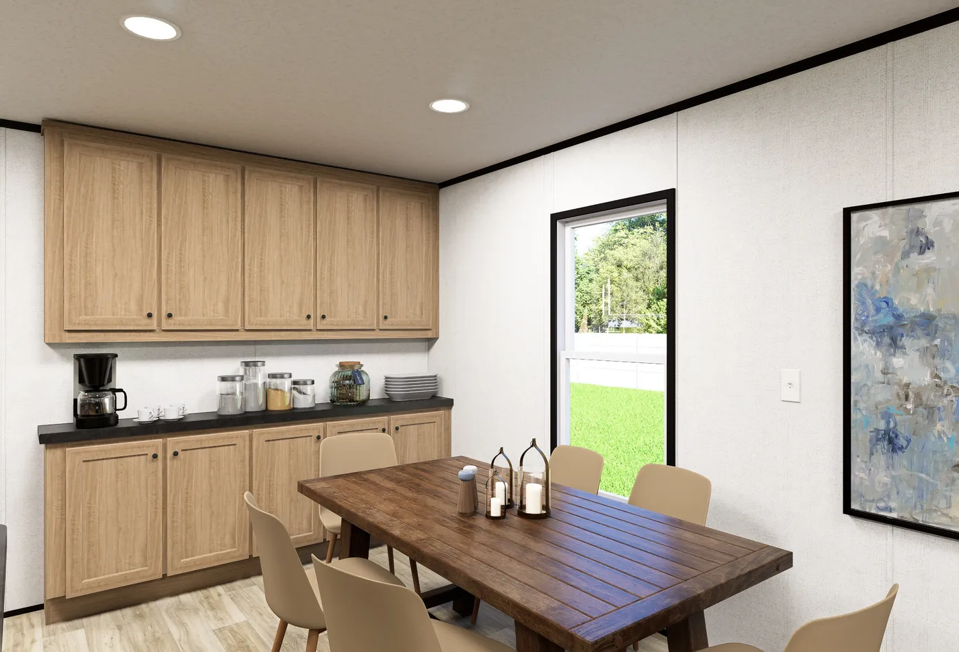 The OASIS Dining Room. This Manufactured Mobile Home features 3 bedrooms and 2 baths.