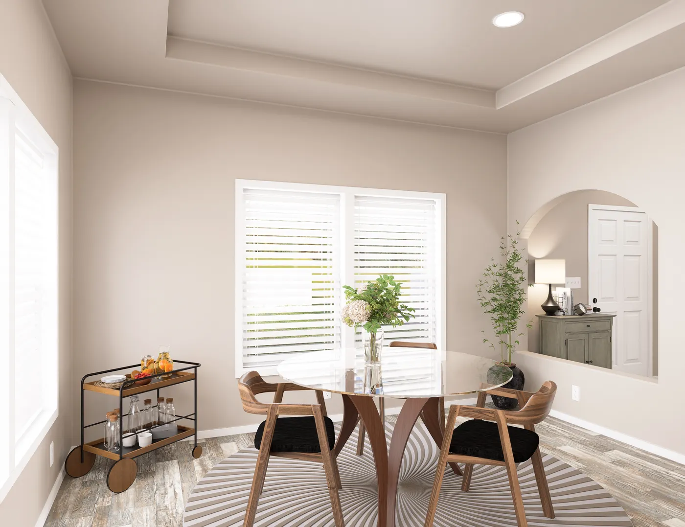 The PREFERRED PLUS CP601F  CLAYTON Dining Area. This Manufactured Mobile Home features 3 bedrooms and 2 baths.