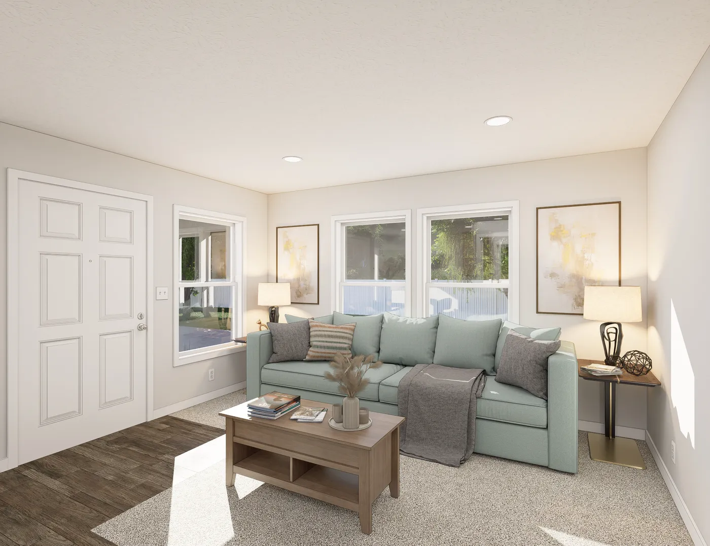 The 5038 IMAGINE Living Room. This Manufactured Mobile Home features 3 bedrooms and 2 baths.