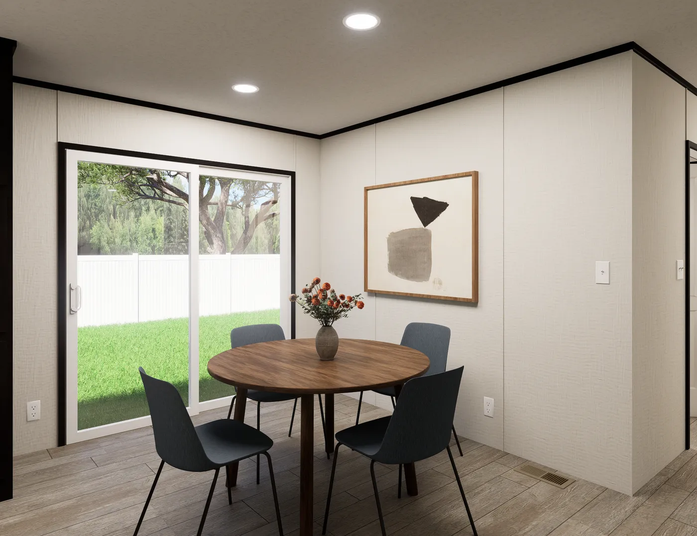 The ULTRA FLEX HERCULES 28X68 3BR Dining Area. This Manufactured Mobile Home features 3 bedrooms and 2 baths.