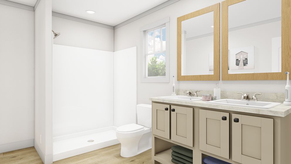 The AFRICA Primary Bathroom. This Manufactured Mobile Home features 3 bedrooms and 2 baths.