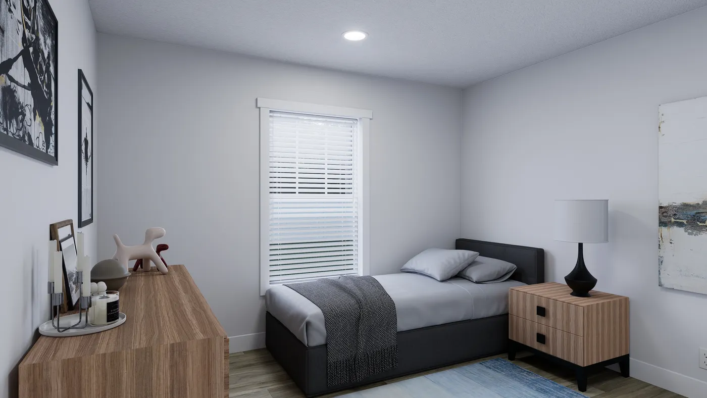 The RIGHT CHOICE 75 Bedroom. This Manufactured Mobile Home features 4 bedrooms and 2 baths.