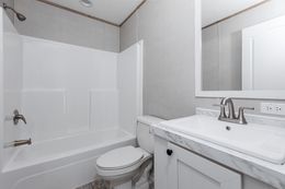 The TRUMAN Guest Bathroom. This Manufactured Mobile Home features 4 bedrooms and 2 baths.