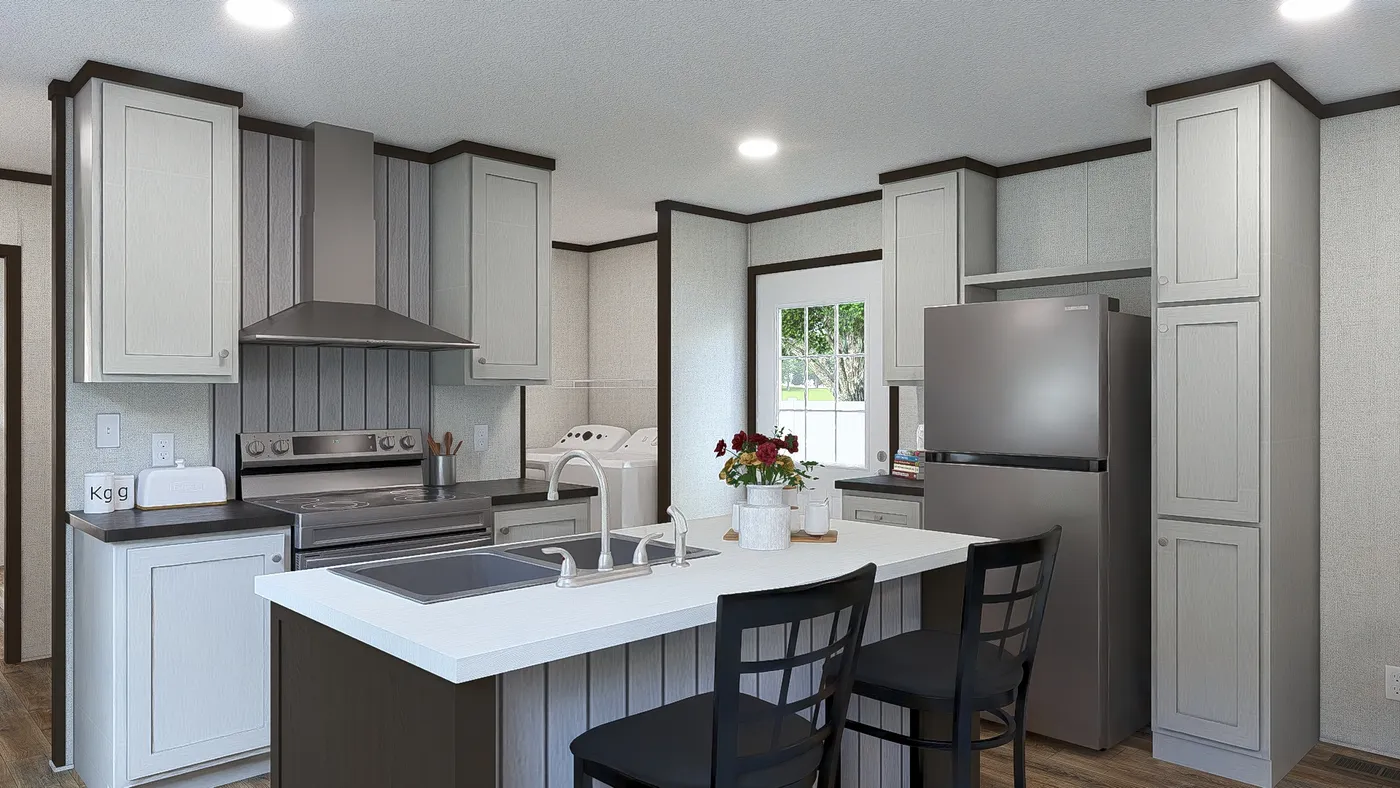 The SPIRIT Kitchen. This Manufactured Mobile Home features 2 bedrooms and 2 baths.