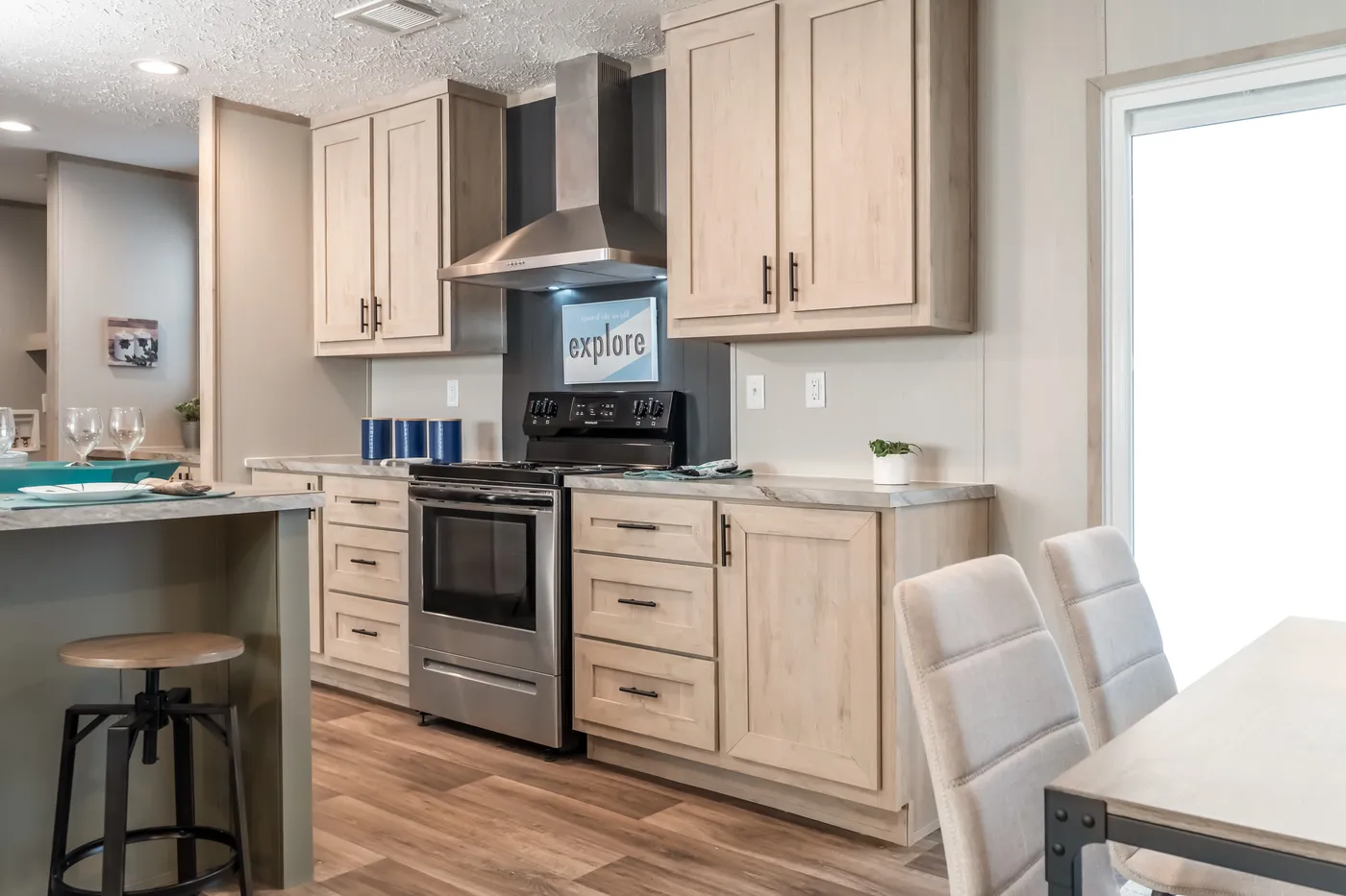 The DESOTO Kitchen. This Manufactured Mobile Home features 3 bedrooms and 2 baths.