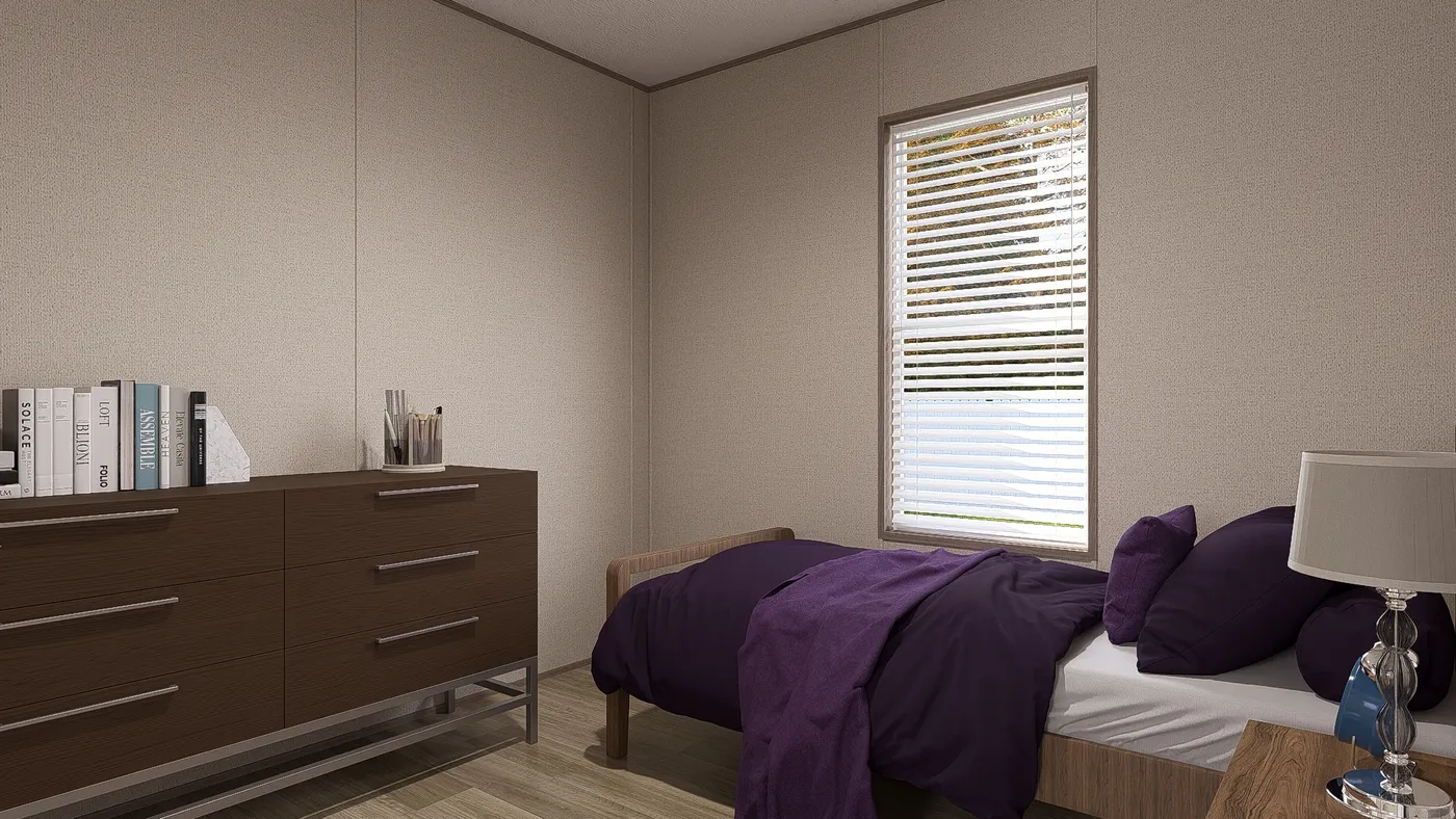 The BLAZER 66 F Bedroom. This Manufactured Mobile Home features 3 bedrooms and 2 baths.