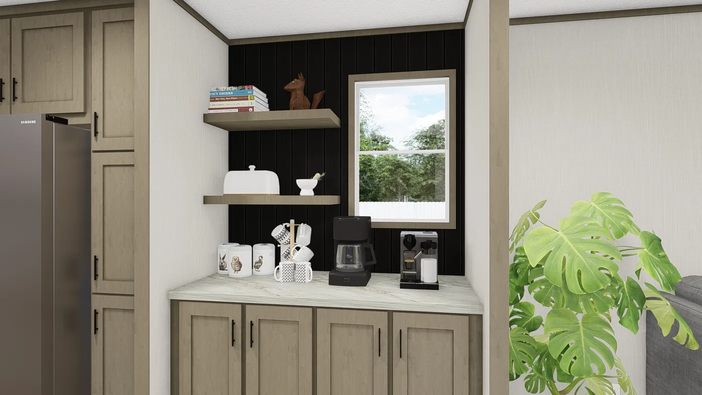 The HUDSON Kitchen. This Manufactured Mobile Home features 3 bedrooms and 2 baths.