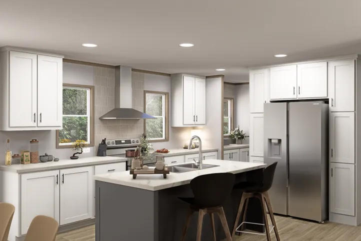 Tranquility Package. The SUMMIT Exterior. This Manufactured Mobile Home features 4 bedrooms and 3 baths.