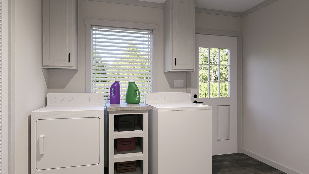 The FARM 3 FLEX ELITE DEN Utility Room. This Manufactured Mobile Home features 3 bedrooms and 2 baths.