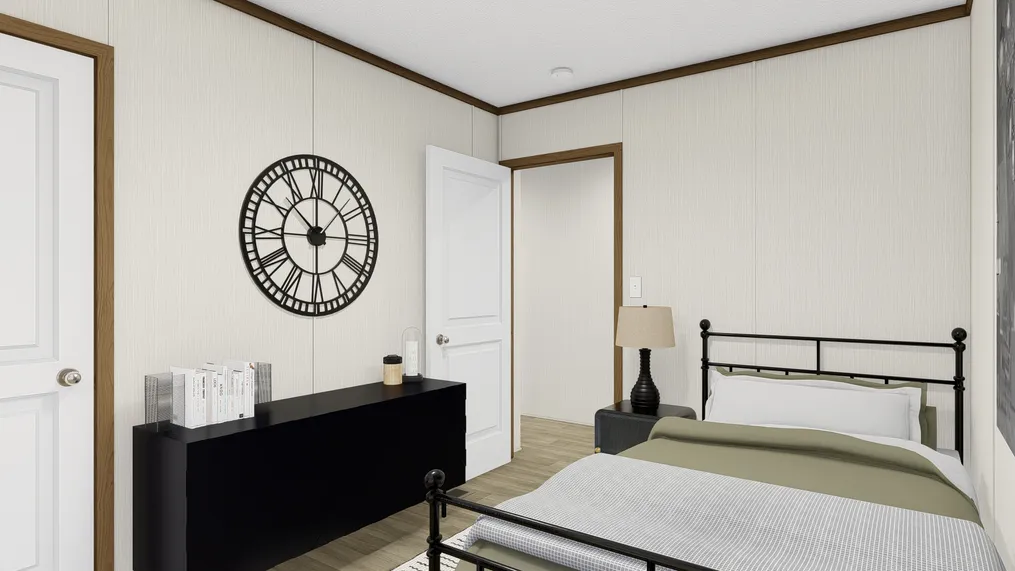 The THE INTUITION Guest Bedroom. This Manufactured Mobile Home features 3 bedrooms and 2 baths.