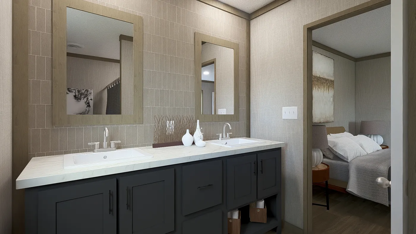 Tranquility. The SYDNEY Exterior. This Manufactured Mobile Home features 3 bedrooms and 2 baths.