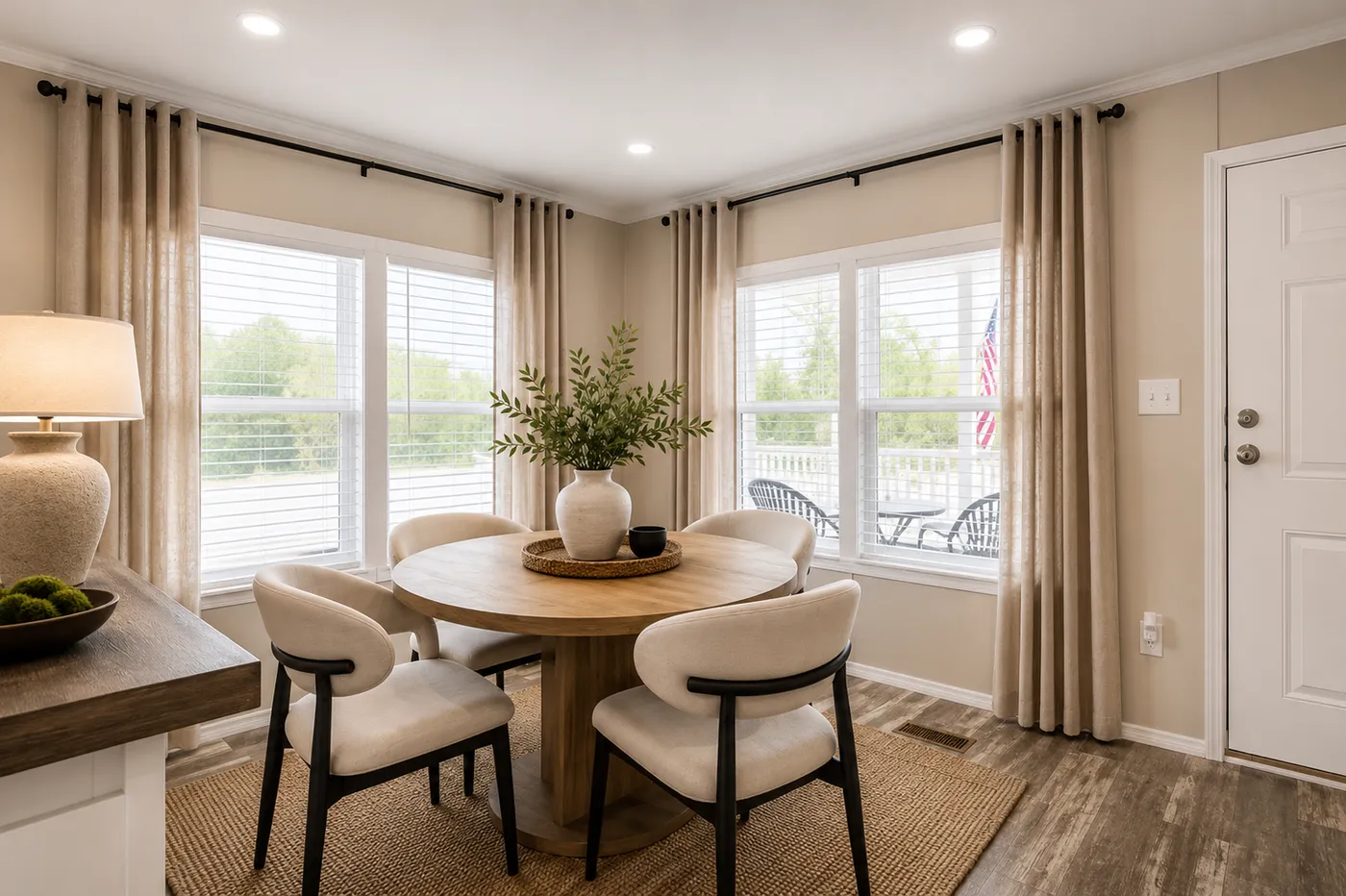 The NORTHSHORE Dining Room. This Manufactured Mobile Home features 3 bedrooms and 2 baths.
