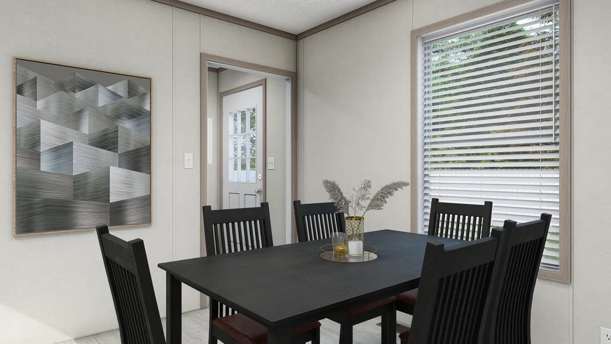 The 6016-4711 THE PULSE Dining Area. This Manufactured Mobile Home features 2 bedrooms and 2 baths.