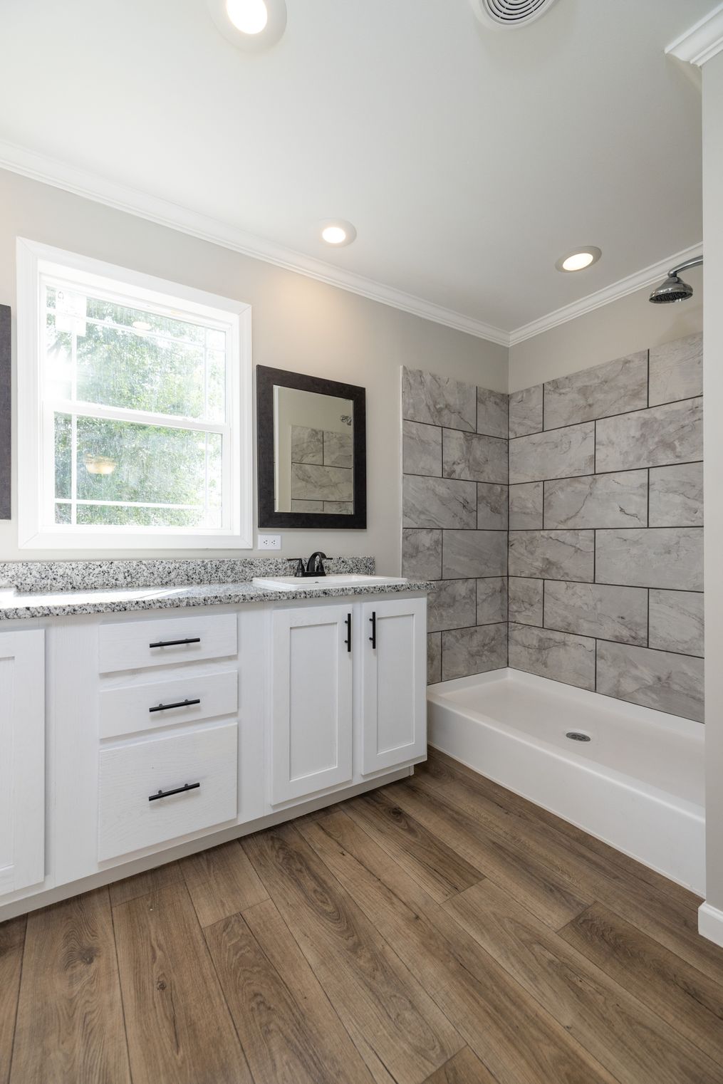 The HAWTHORNE Master Bathroom. This Manufactured Mobile Home features 3 bedrooms and 2 baths.