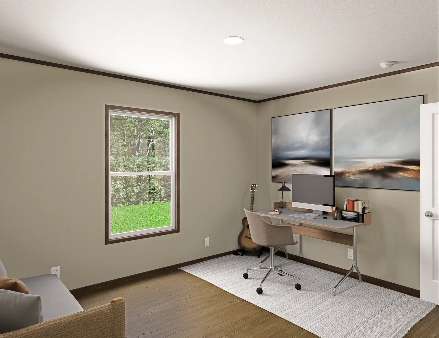 The EVEREST Guest Bedroom. This Manufactured Mobile Home features 4 bedrooms and 2 baths.