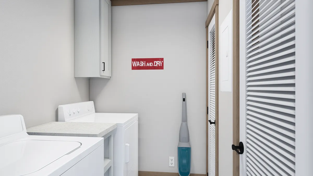 The LORALEI Utility Room. This Manufactured Mobile Home features 3 bedrooms and 2 baths.