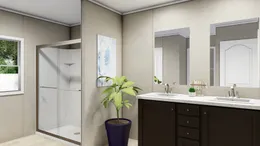 The ULTRA BREEZE 28X76 Primary Bathroom. This Manufactured Mobile Home features 4 bedrooms and 2 baths.