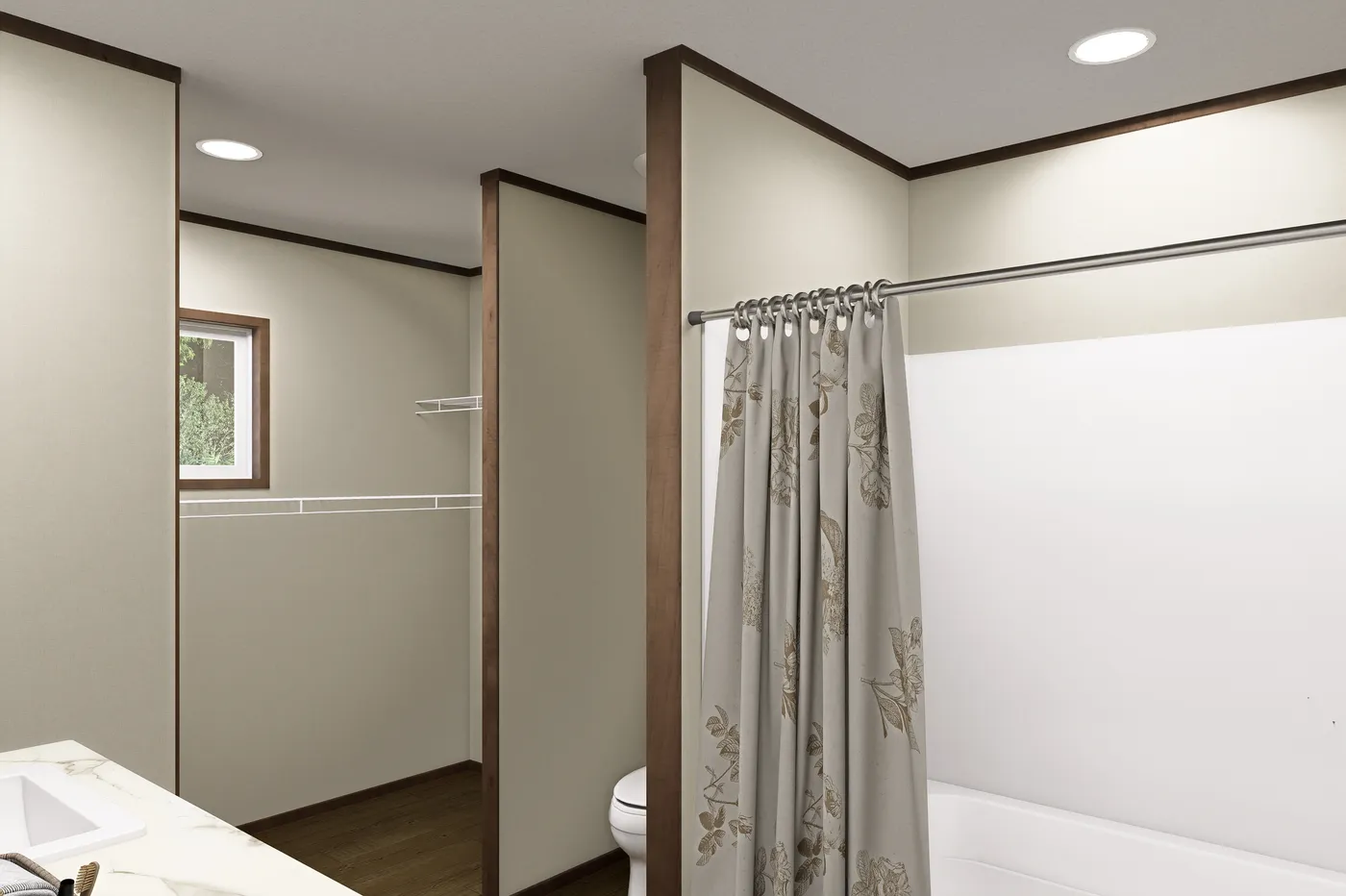 The EXPEDITION Primary Bathroom. This Manufactured Mobile Home features 4 bedrooms and 2 baths.