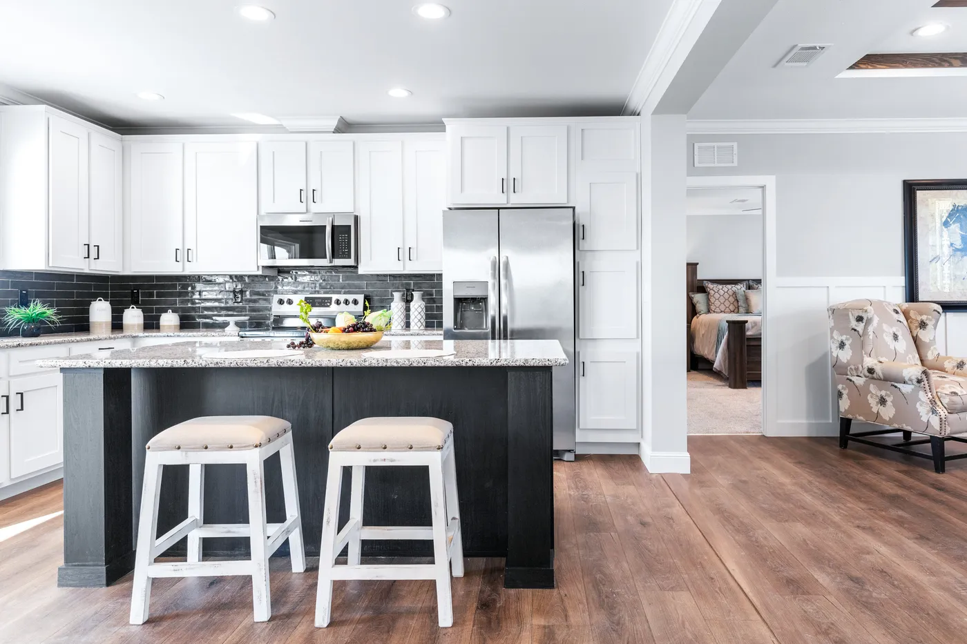 The THE FUJI Kitchen. This Manufactured Mobile Home features 4 bedrooms and 3 baths.