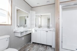 The TRUMAN Master Bathroom. This Manufactured Mobile Home features 4 bedrooms and 2 baths.
