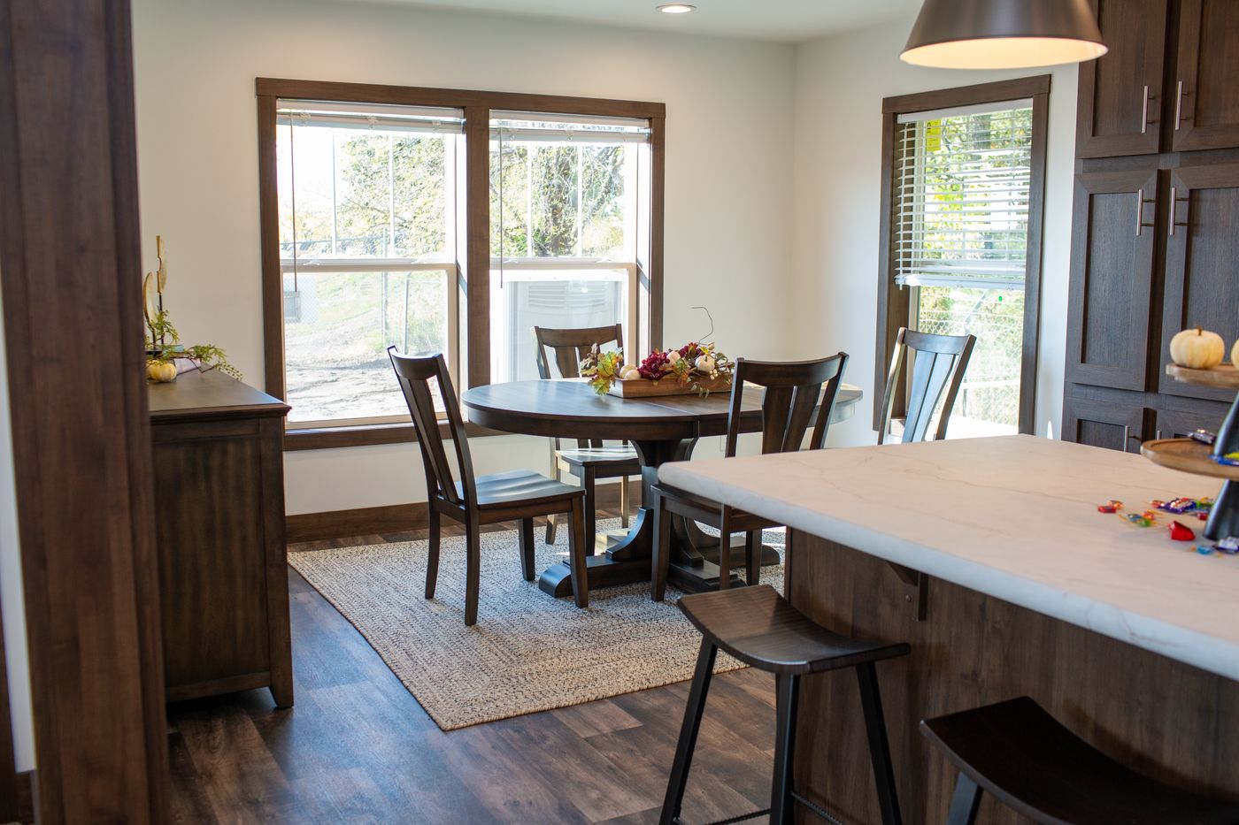 The RAMSEY 75 MOD Dining Area. This Modular Home features 4 bedrooms and 2 baths.
