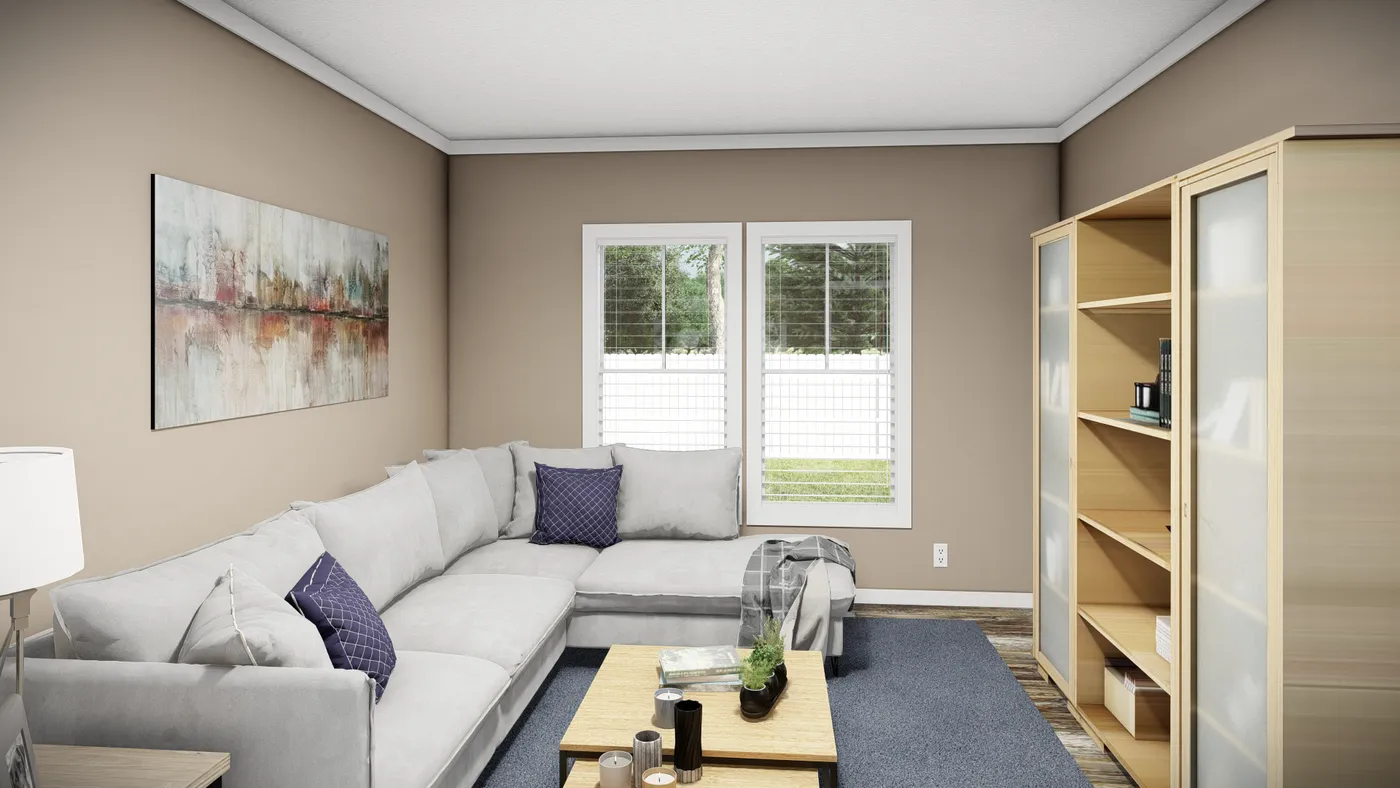 The THE LLOYD II Den. This Manufactured Mobile Home features 3 bedrooms and 2 baths.