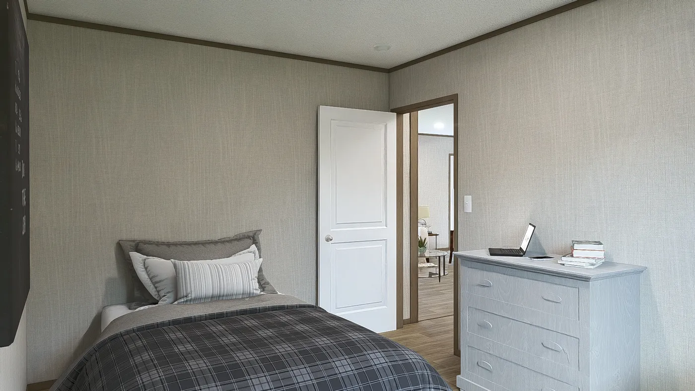 The MOROCCO Guest Bedroom. This Manufactured Mobile Home features 4 bedrooms and 2 baths.