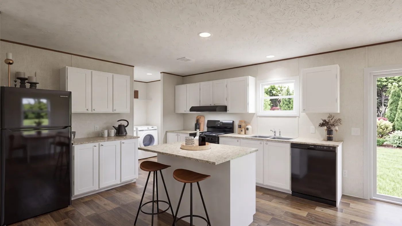 The SYCAMORE Kitchen. This Manufactured Mobile Home features 4 bedrooms and 2 baths.
