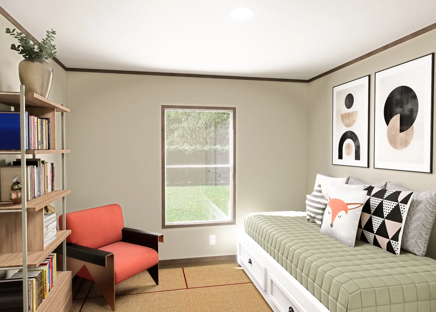 The DESOTO Guest Bedroom. This Manufactured Mobile Home features 3 bedrooms and 2 baths.