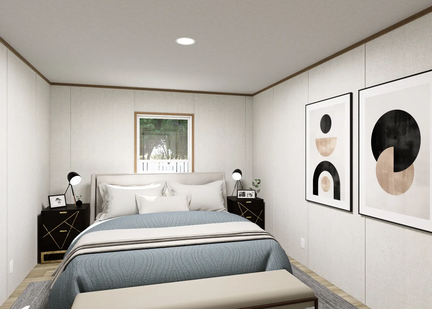 The HARBOR Guest Bedroom. This Manufactured Mobile Home features 3 bedrooms and 2 baths.
