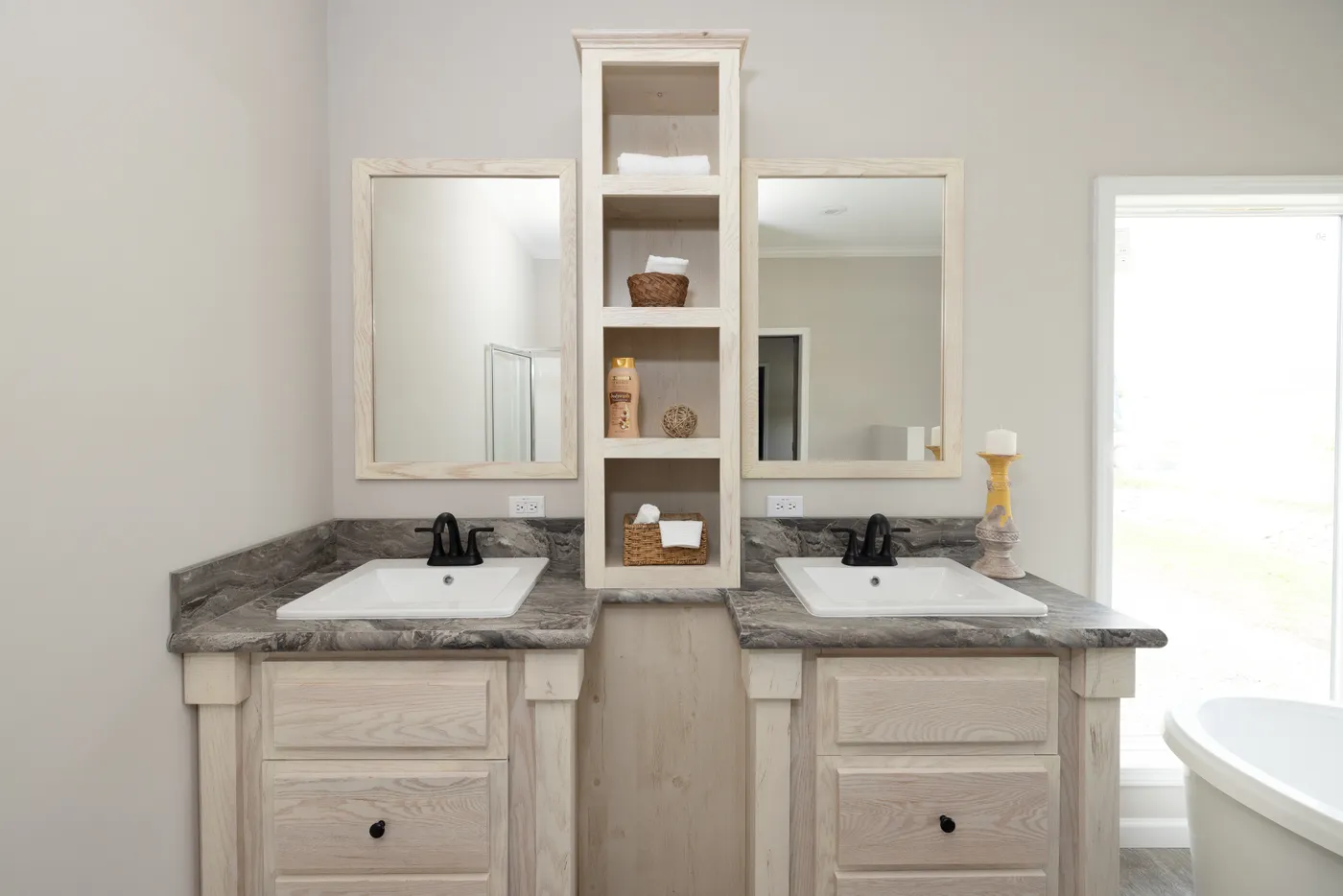 The THE ROGUE Primary Bathroom. This Manufactured Mobile Home features 3 bedrooms and 2 baths.