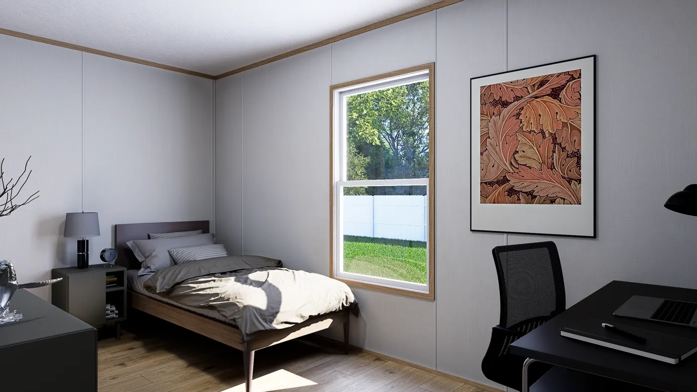 The ATLAS Guest Bedroom. This Manufactured Mobile Home features 2 bedrooms and 2 baths.