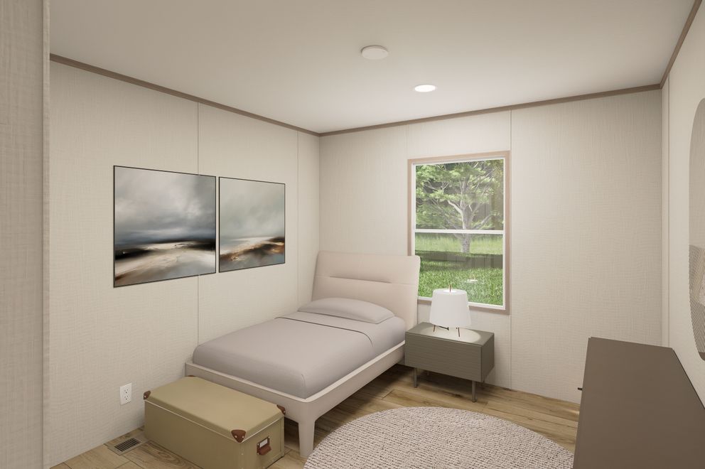 The ULTRA FLEX Bedroom. This Manufactured Mobile Home features 4 bedrooms and 2 baths.