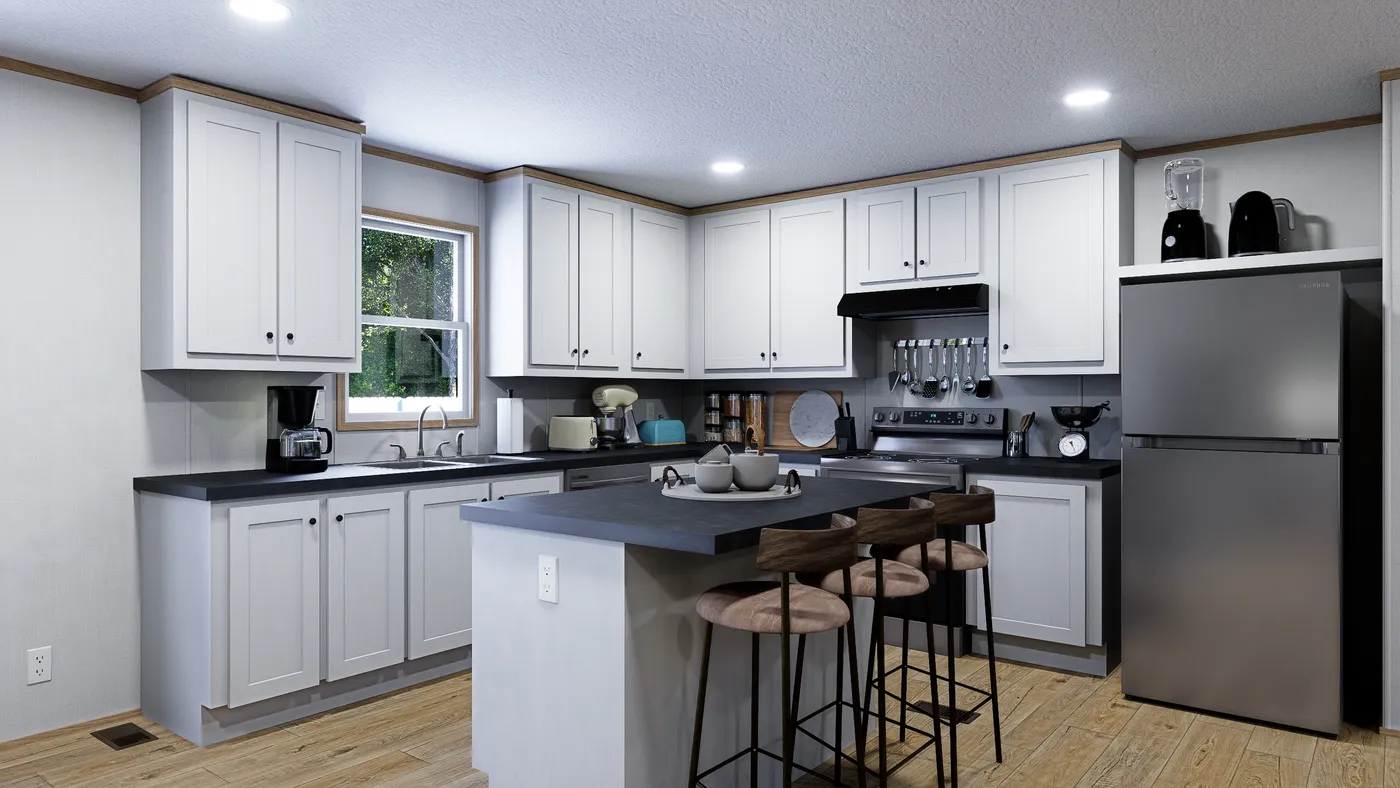 The ELEMENT Kitchen. This Manufactured Mobile Home features 3 bedrooms and 2 baths.