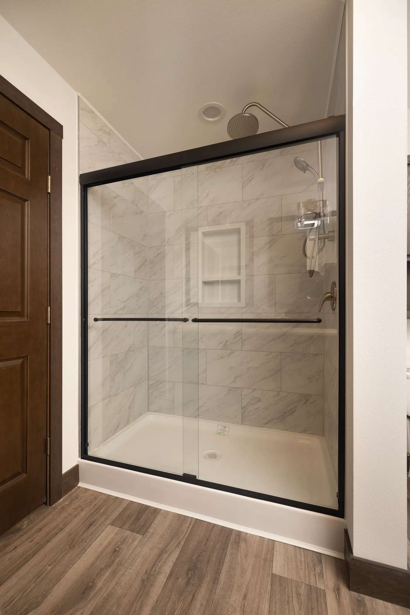 The LEGEND 78 Primary Bathroom. This Manufactured Mobile Home features 3 bedrooms and 2 baths.