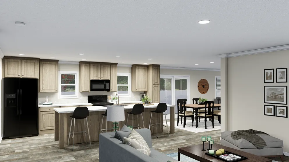 The CAROLINIAN M5010 Foyer. This Manufactured Mobile Home features 3 bedrooms and 2 baths.