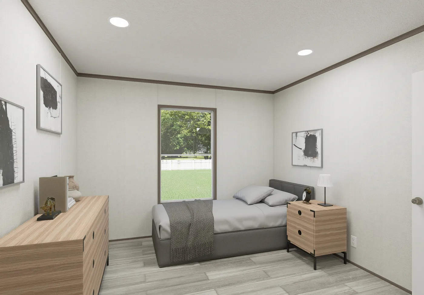 The THE MOUNTAINEER 64 Bedroom. This Manufactured Mobile Home features 3 bedrooms and 2 baths.