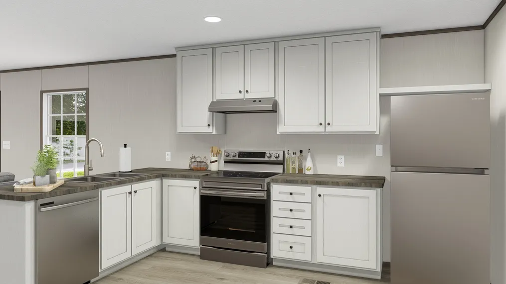 The LEGEND 14X76 Kitchen. This Manufactured Mobile Home features 3 bedrooms and 2 baths.