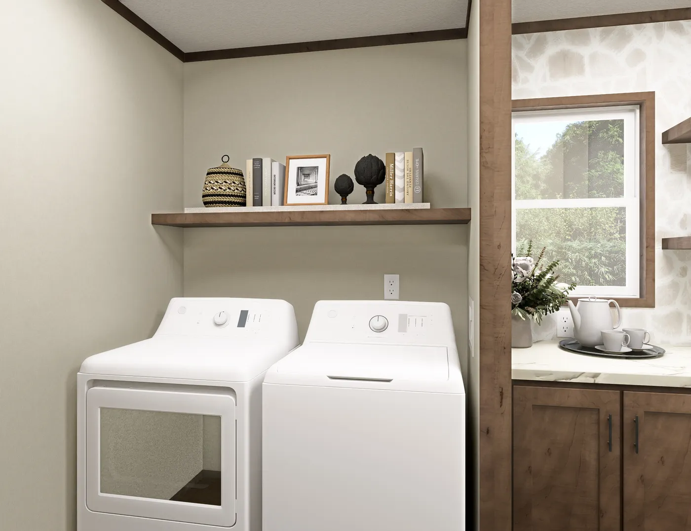 The RIO Utility Room. This Manufactured Mobile Home features 3 bedrooms and 2 baths.