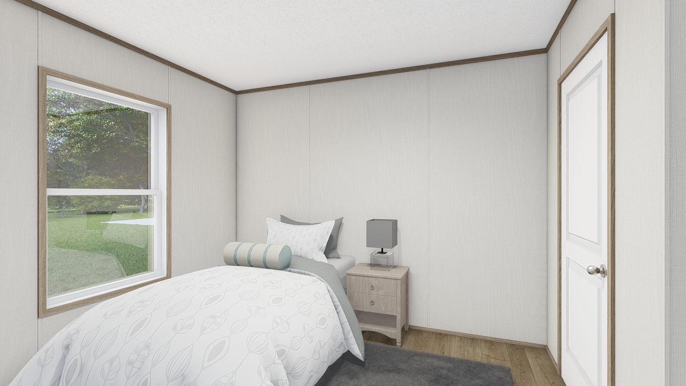 The ASPIRE Guest Bedroom. This Manufactured Mobile Home features 3 bedrooms and 2 baths.