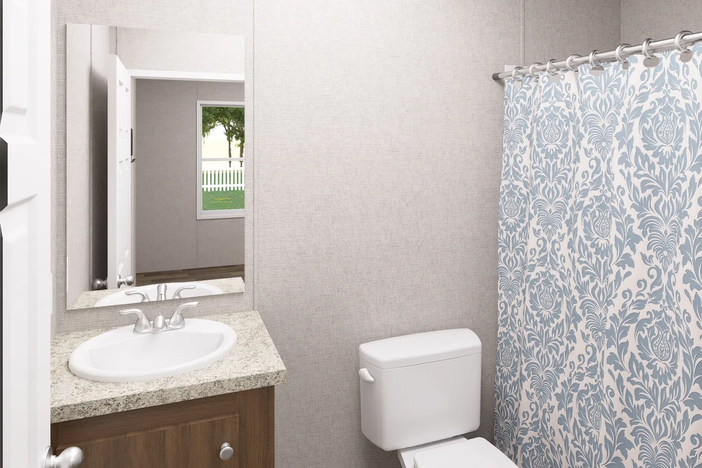 The BIRCH Guest Bedroom. This Manufactured Mobile Home features 3 bedrooms and 2 baths.