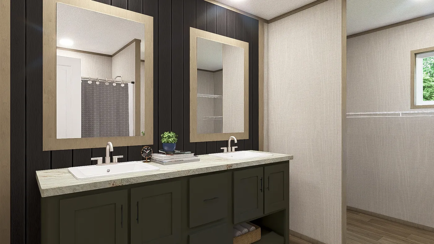 Charwood.The FIJI Primary Bathroom. This Manufactured Mobile Home features 3 bedrooms and 2 baths.