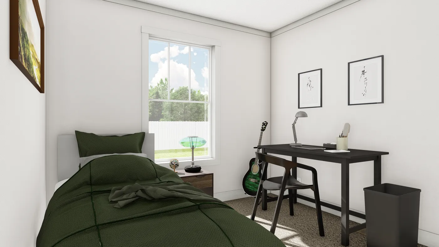 The STAND BY ME 5224-32-2 Guest Bedroom. This Manufactured Mobile Home features 3 bedrooms and 2 baths.