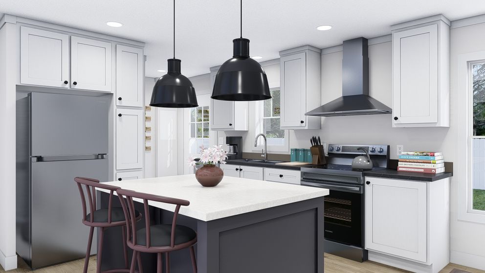 The STILL THE ONE Kitchen. This Manufactured Mobile Home features 2 bedrooms and 2 baths.