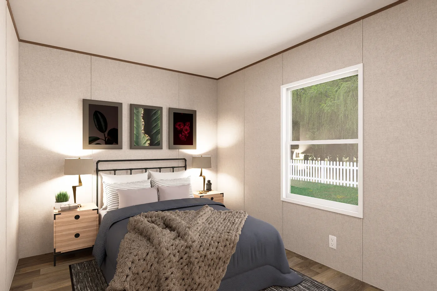 The CYPRESS Guest Bedroom. This Manufactured Mobile Home features 4 bedrooms and 2 baths.