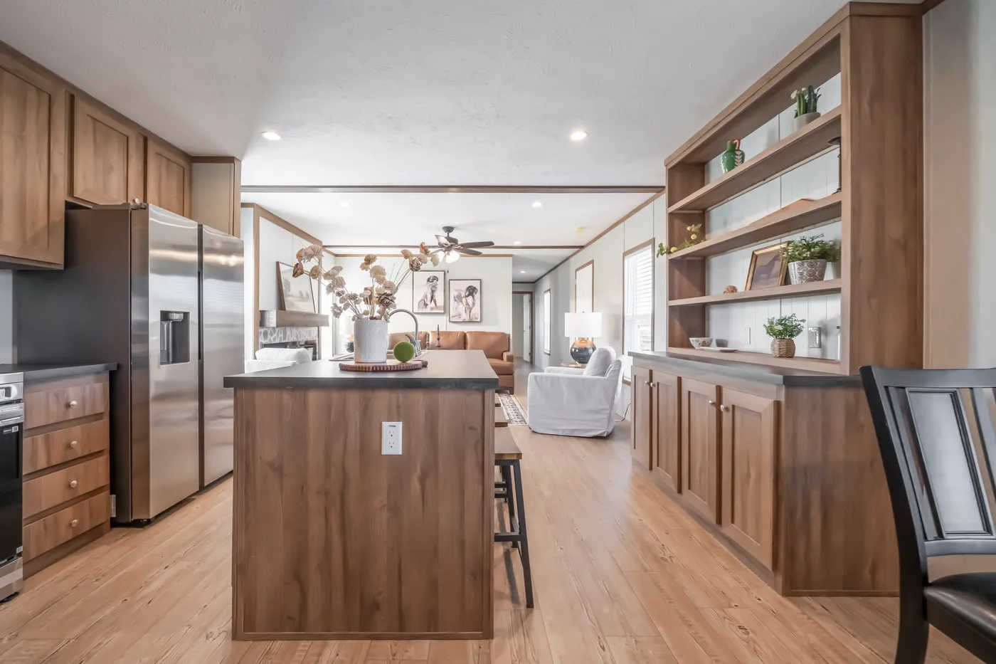 The SEAS THE DAY Kitchen. This Manufactured Mobile Home features 3 bedrooms and 2 baths.