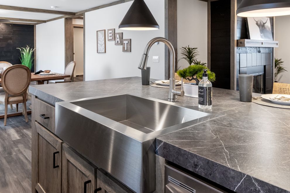 The ISABELLA ELITE Kitchen. This Manufactured Mobile Home features 3 bedrooms and 2 baths.