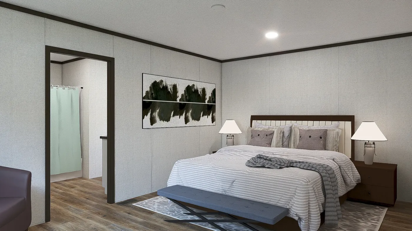 The COLOSSAL Primary Bedroom. This Manufactured Mobile Home features 3 bedrooms and 2 baths.