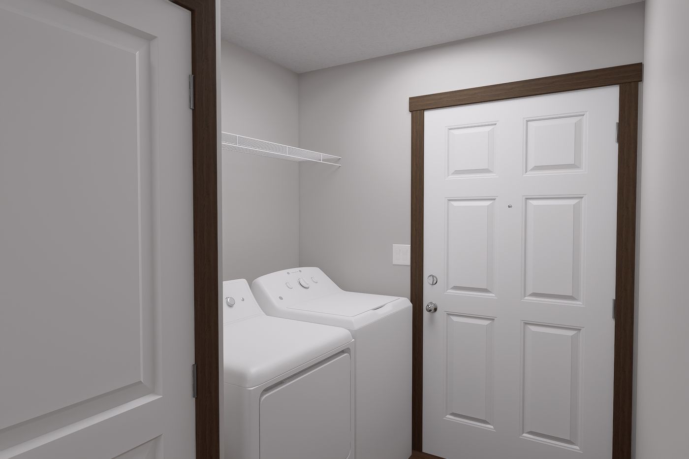 The RIGHT CHOICE 107 Utility Room. This Manufactured Mobile Home features 3 bedrooms and 2 baths.