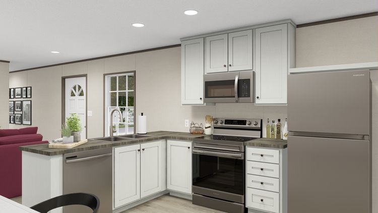 The LEGEND 14X66 Kitchen. This Manufactured Mobile Home features 3 bedrooms and 2 baths.